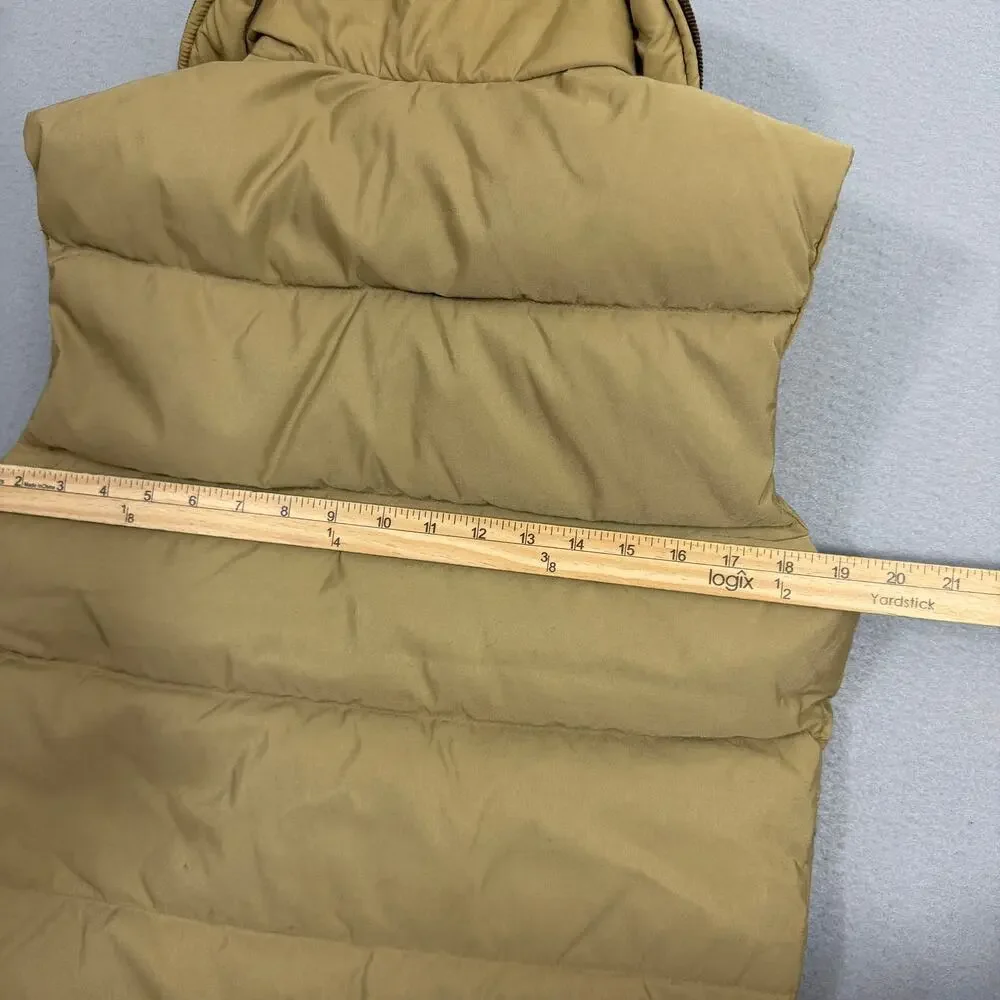 Vintage 70s The North Face Brown Label Down Puffer Vest Small Tan Corduroy USA